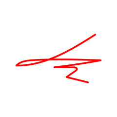 Red brush stroke underline. Marker pen highlight stroke. Vector swoosh brush underline set for accent, marker emphasis element. Hand drawn of underline strokes. vector illustration