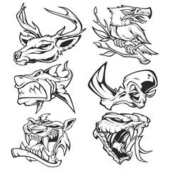 uncoloring animal pack
