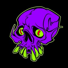 purple skull head