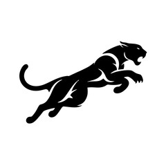 Black phanter logo design stock vector. Phanter logo vector