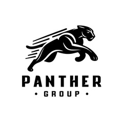 Black phanter logo design stock vector. Phanter logo vector