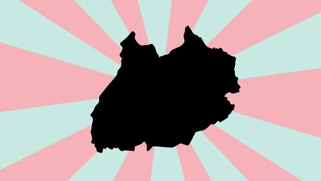 map of Marrakesh in morocco with rotating background