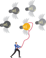 Businessman, hunting for a good idea