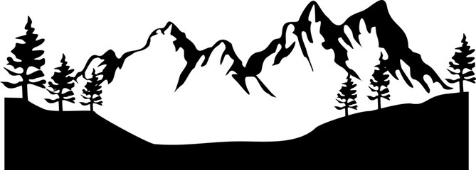 Mountain Silhouette Illustration