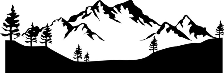 Mountain Silhouette Illustration