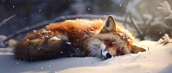 Dead Fox in the snow