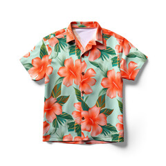 Hawaii shirt isolated on white background.