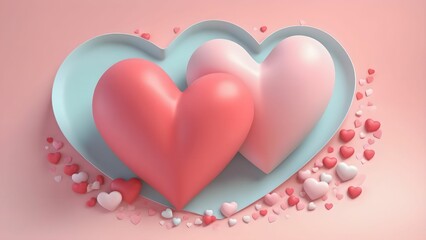 Vector symbols of love for Happy Women's, Mother's, Valentine's Day, birthday greeting card design.