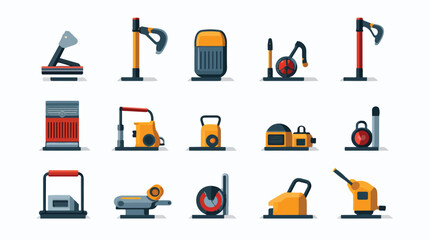 Equipment icon flat vector isolated on white background