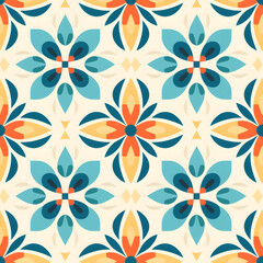 Retro vintage seamless tile pattern. Abstract modern geometric Trendy background