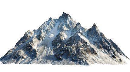 Snowy mountain landscape in winter isolated.png