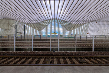 View of the train station in Reggio Emilia, Emilia Romagna, Italy