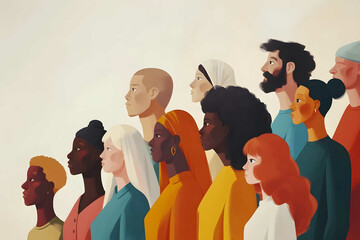 Diversity Concept. Diverse Group of People - obrazy, fototapety, plakaty