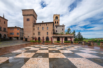 View of the medieval town of Castelvetro di Modena, Emilia Romagna, Italy - 757033193