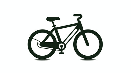 Green Energy Eco Bike Silhouette Icon. Eco Friendly