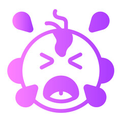baby cry gradient icon