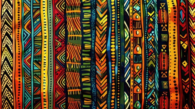 Vibrant African fabric patterns. Close-up texture shot for design inspiration