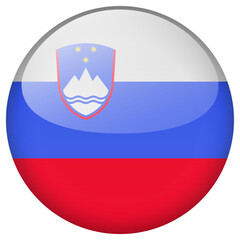 Slovenia flag button. - obrazy, fototapety, plakaty