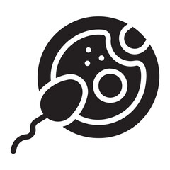 fertilization glyph icon