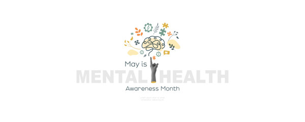 May is Mental Health Awareness Month banner.