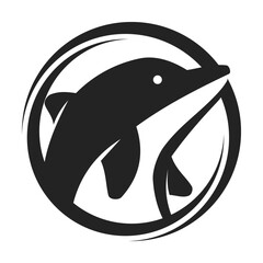 Obraz premium Dolphin Logo template Isolated. Brand Identity. Icon Abstract Vector graphic