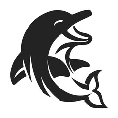 Dolphin Logo template Isolated. Brand Identity. Icon Abstract Vector graphic