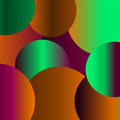 Abstract pattern with colorful circles. Gradient colors. Geometric vector illustration.