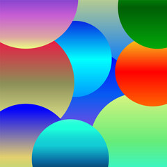 PrintAbstract pattern with colorful circles. Gradient colors. Geometric vector illustration.	