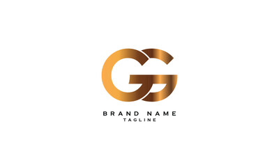 Fototapeta premium GG, Abstract initial monogram letter alphabet logo design