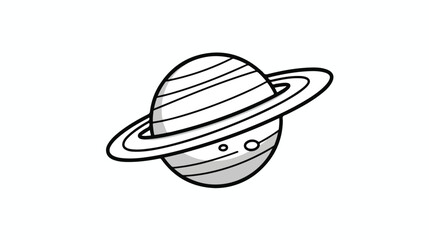 A Jupiter planet outline icon or simple Jupiter vector