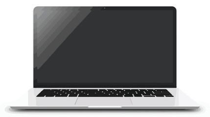 Laptop vector icon. Flat vector 