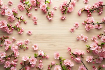 A beautiful pink flower arrangement is displayed on a wooden surface