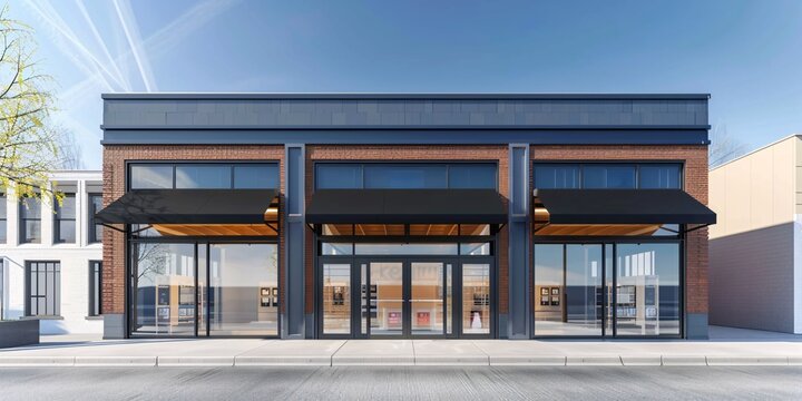 Reworked brick commercial shell with new storefront