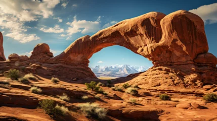 Fototapeten Arches rock in national park with perfect natural view © franklin