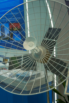 Close-up of a satellite dish receiver model