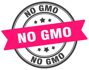 no gmo stamp. no gmo label on transparent background. round sign