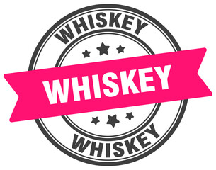 whiskey stamp. whiskey label on transparent background. round sign