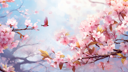 Beautiful floral spring background
