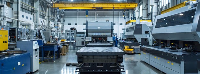 The buzz and activity in a metal pressing workshop