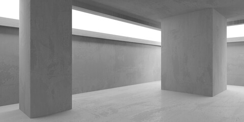 Obraz premium Grungy room with concrete walls. Old stone interior