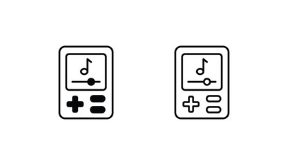 Music Player icon design with white background stock illustration - obrazy, fototapety, plakaty