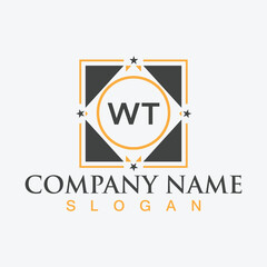 Letter WT Logo and monogram design for brand awareness