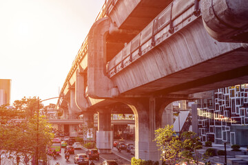 Urban view on bangkok streets