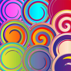 Abstract pattern. Colorful circles abstract background. Vector illustration.