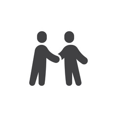 Two person handshake vector icon - 757056398