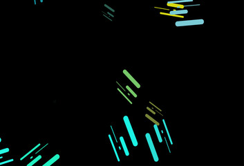 Dark blue, yellow vector template with repeated sticks.