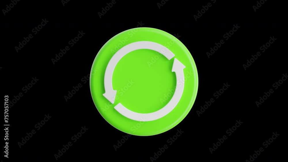 Poster 3D Animation of Waiting Overlay with Rotating Arrow | Alpha Channel
