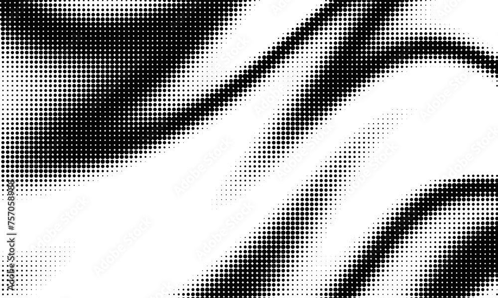 Poster Monochrome gradient halftone dots background. Overlay png illustration. Abstract grunge dots on transparent background