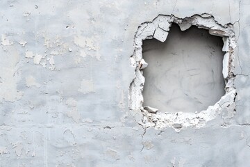 Empty hole in the wall background Generative Ai 