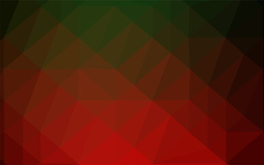 Dark Green, Red vector polygonal template.
